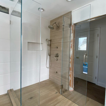 Luxury corner 1/2'' thickness low iron tempered glass shower door