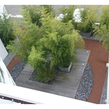 A rooftop condominium