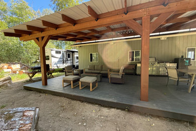 Inspiration for a rustic deck remodel in Seattle