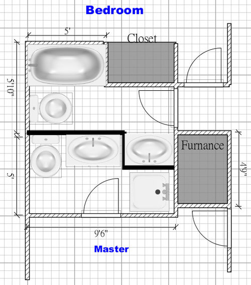 Help small and narrow bathroom floorplan