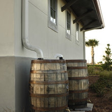 landscaping rain barrels
