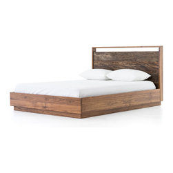 Lucas Reclaimed Peroba Platform Bed - Queen - Panel Beds