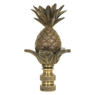 Royal Designs Pine Cone Resin Design 2.75 Lamp Finial for Lamp Shade,  Polished Brass