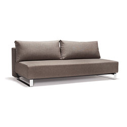 "Innovation" Supremax Sleek Excess Lounger | Begum Olive Sofa / Chrome Legs - Sofas