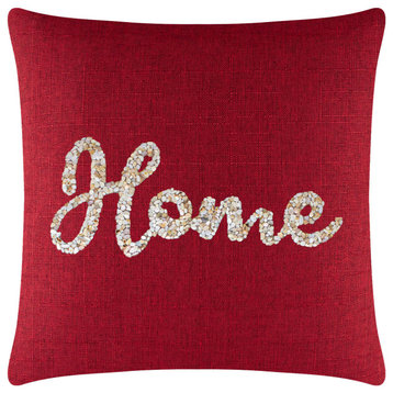 Sparkles Home Shell Home Pillow - 16x16" - Red