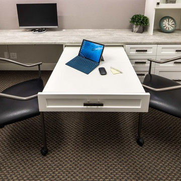 White Home Office and Wall Bed Display - Campbell Showroom
