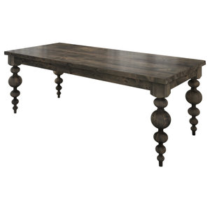Hardwood Modern Turned Leg Dining Table Traditional Dining Tables By James And James Furniture Houzz