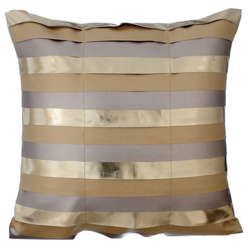 Gold Throw Pillows Faux Leather Couch Pillows, 20"x20", Omg Its Gold