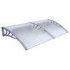 Aleko Polycarbonate Outdoor Awning Cover, 40"x80", Gray