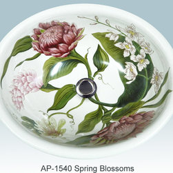 Hand Painted Drop-in Sinks by Atlantis Porcelain Art - Products