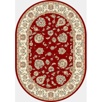 Ancient Garden 57365-1464 Area Rug, Red And Ivory, 12'X15'