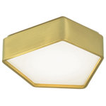 Norwell Lighting - Norwell Lighting 5395-SB-SO Fenway - 16W LED Flush Mount In Modern and Contempor - This five sided LED flush mount hits all the basesFenway 14..25 Inch 1 Satin Brass Shiny OpUL: Suitable for damp locations Energy Star Qualified: n/a ADA Certified: YES  *Number of Lights:   *Bulb Included:Yes *Bulb Type:LED *Finish Type:Satin Brass