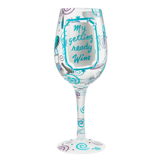 Lolita Love My Rescue Handpainted Wine Glass, 15 oz.