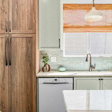 Calming Sage Green Kitchen