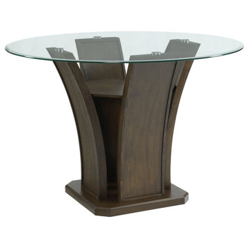 Picket House Simms Round Counter Height Dining Table, Walnut