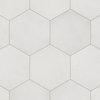Heritage Hex Snow Porcelain Floor and Wall Tile