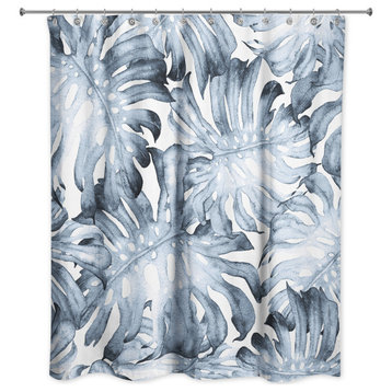 Watercolor Monstera 4 71x74 Shower Curtain