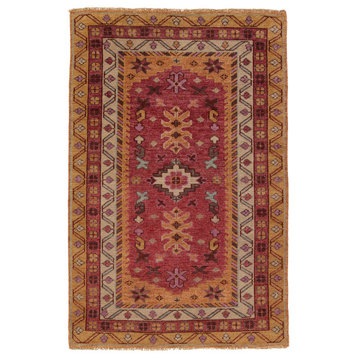 Jaipur Living Kyrie Hand-Knotted Floral Red Rug, 5'x8'