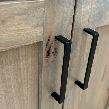 Shoji White and Rustic Beech Almond Kitchen Design