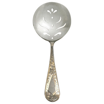Kirk Stieff Sterling Silver Betsy Patterson Engraved Pierced Vegetable Spoon