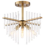 Designers Fountain - Reeve 4-Light Semi-Flush, Burnished Antique Brass - Bulbs not included