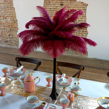 Ostrich Feather Centerpieces