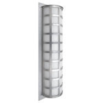 Besa Lighting - Besa Lighting SCALA28-WA-SL Scala 28 - Three Light Outdoor Wall Sconce - Our Scala collection is built for outdoor use, but the handsome faceplate design allows it to be equally attractive indoors. Our White Acrylic glass is a clean, glossy, semi-translucent white that suits well for any modern or contemporary decors. When lit it gives off a soft glow that exudes a warm mood. The acrylic offers greater resistance to the abuse of the elements perfect for outdoor applications. These stylish and functional luminaries are offered in a beautiful Black finish.  Shade Included: TRUE  Dimable: TRUEScala 28 Three Light Outdoor Wall Sconce Silver White Acrylic Glass *UL: Suitable for wet locations*Energy Star Qualified: n/a  *ADA Certified: n/a  *Number of Lights: Lamp: 3-*Wattage:60w Medium base bulb(s) *Bulb Included:No *Bulb Type:Medium base *Finish Type:Silver
