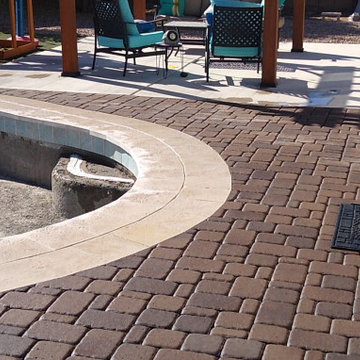New Pool whit National WaterFall LED light iAquaLink System and HardScape