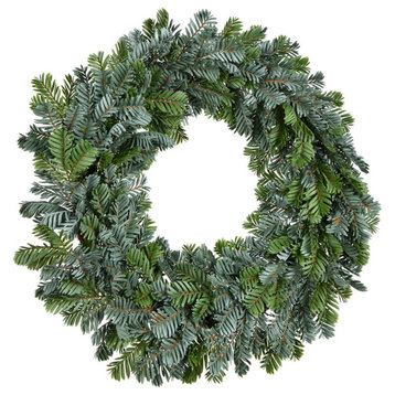 24" Green Medford Pine Wreath