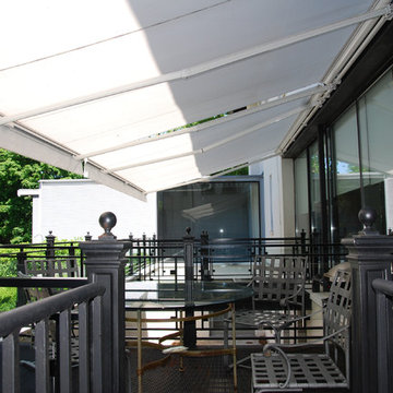 Alutex Cape Cod Retractable Awnings Installed Over Patio