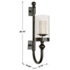 Uttermost 19476 Garvin Twist Metal Sconce With Candle