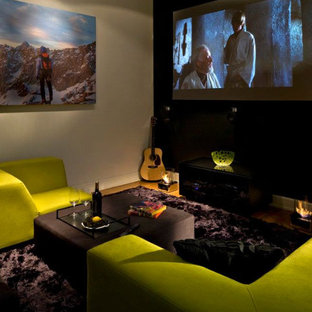 Minimalist home theater photo in Copenhagen