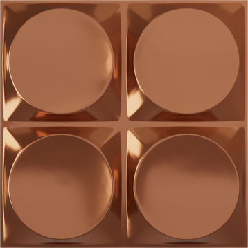 Adonis EnduraWall Decorative 3D Wall Panel, 19.625"Wx19.625"H, Copper