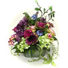 Purple Hydrangea Peony Silk Floral Arrangement Floral Centerpiece