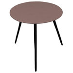 Get My Rugs LLC - Handmade Aluminium And Iron Round Tray Green Color Side Table, 14x14x14 - This modern side table very durable, super easy to assemble, you just have to screw in the three legs, No tools needed. Handmade Aluminium And Iron Round Tray Green Color Side Table is a stylish addition to your home. This Round side table looks great anywhere you put it, can be used as a round table in living room; as an old school nightstand for bedroom; waterproof top to make a nice potted plant stand; also as a mini coffee table for small spaces. Office, Spa and Restaurant.