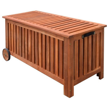 vidaXL Outdoor Storage Deck Box Chest for Patio Cushions Garden Tools Solid Wood