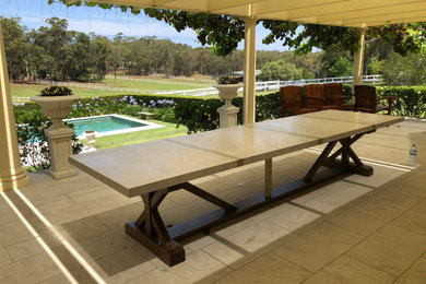 Outdoor Dining Table in Gohera Limestone