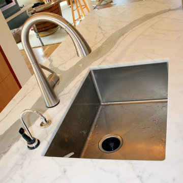 Statuary Marble and Zebra Wood