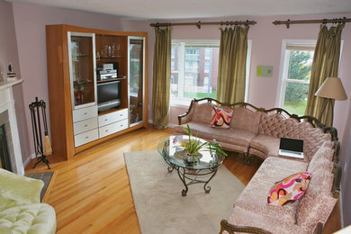 Inspiration for an eclectic living room remodel in Boston