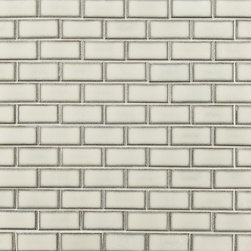 ANN SACKS Savoy 7/8" x 1-7/8" brick offset ceramic mosaic in silkscreen - Wall And Floor Tile
