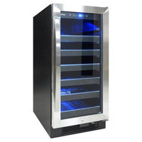 30-Bottle Wine Cooler, Black and Stainless Finish