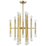 Trade Winds Lighting - Trade Winds Lighting 24-Light Chandelier In Natural Brass - This 24-Light Chandelier From Trade Winds Lighting Comes In A Natural Brass Finish. It Measures 22" High X 22" Long X 22" Wide. This Light Uses 24 Candelabra Bulb(S).  This light requires 24 , 40W Watt Bulbs (Not Included) UL Certified.