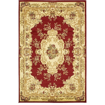Traditional Royale 5'x8' Rectangle Wine Area Rug