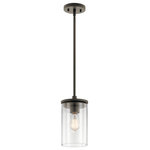 Kichler - Mini Pendant 1-Light, Olde Bronze - Streamlined and simple. This Crosby 1 light mini pendant in Olde Bronze delivers clean lines for a contemporary style. The clear glass shades enhance this minimalistic design.