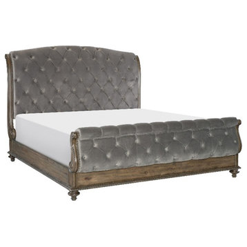 Lexicon Rachelle Queen Bed in Weathered Pecan/Gray
