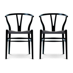 Modway Gear Modern Farmhouse Cross Back Solid Elm Wood Dining Side Chair With Rattan Seat In Walnut Modway Inc EEI-1541-WAL