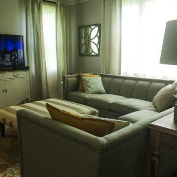 Yellow and teal Living Room