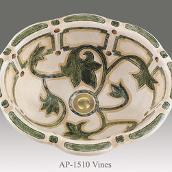 Hand Painted Drop-in Sinks by Atlantis Porcelain Art - Products
