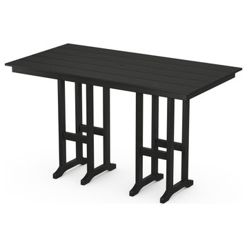 Monterey Bay 37" x 72" Bar Table, Charcoal Black