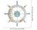 Nautical Beach Wooden Boat Ship Steering Wheel Fishing Net Shell Home Wall Decor